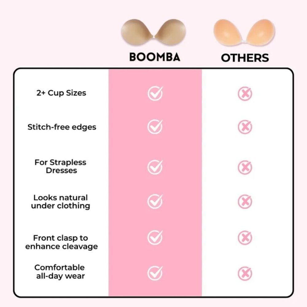 BOOMBA Magic Padded Sticky Bra Size F SAND 32G 34F 36E 38D 40C 42B - Picture 5 of 11